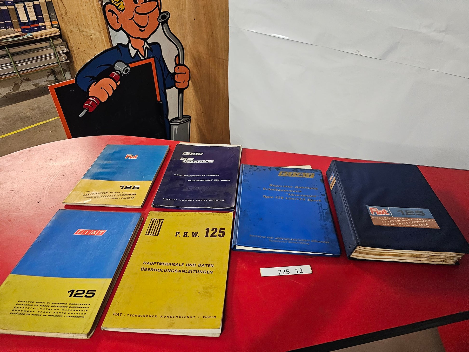Fiat 125 Reparaturanleitung Werkstatt Handbuch Ersatzteil Katalog