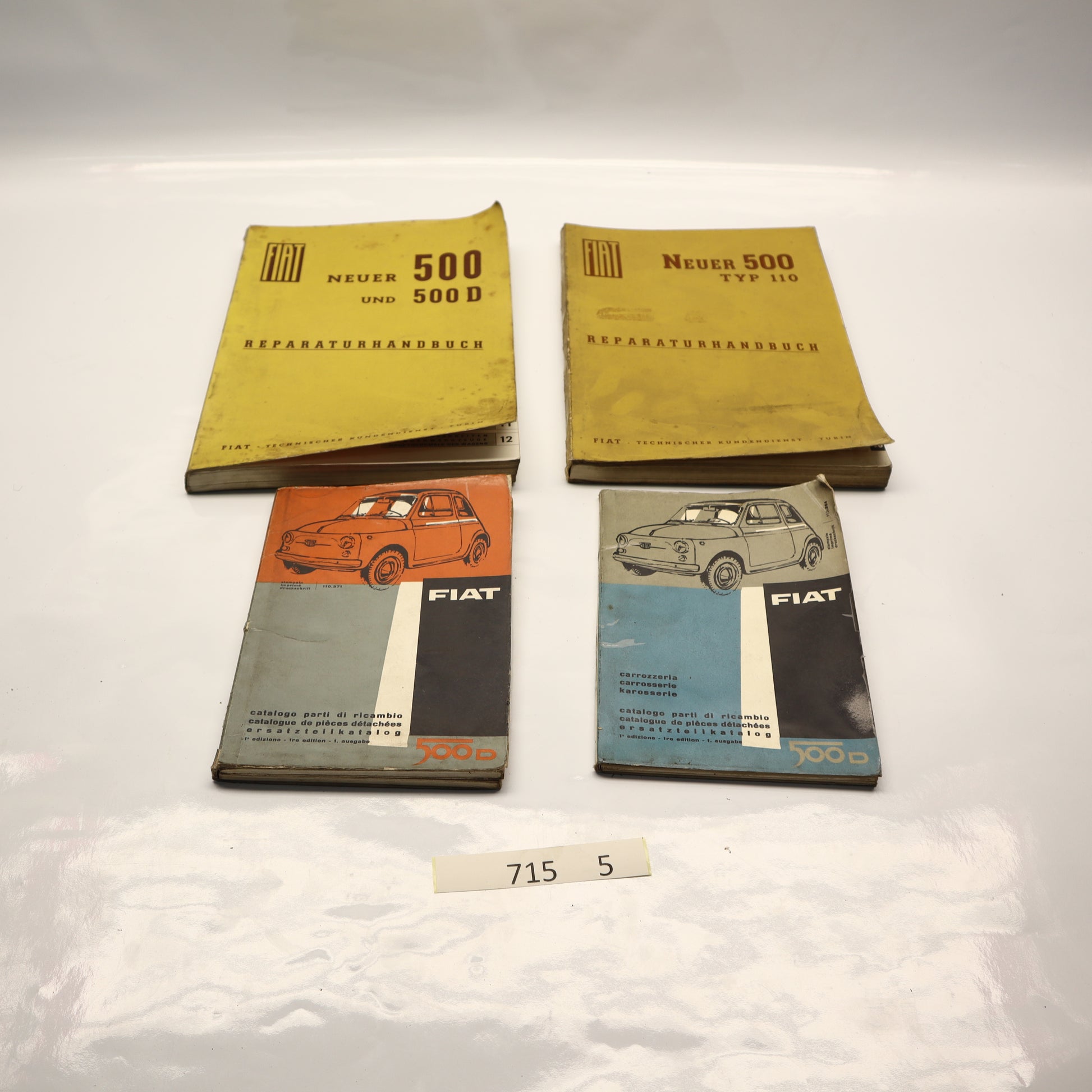 Original Fiat 500 Ersatzteilkatalog Reparatur Handbuch