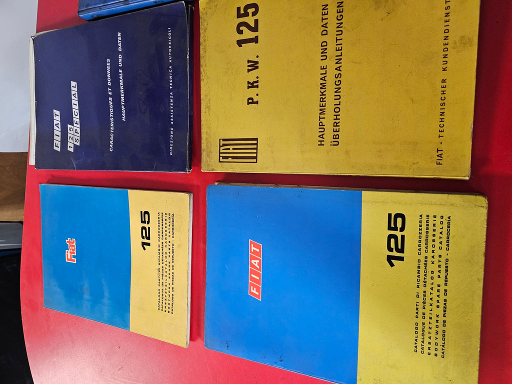 Fiat 125 Reparaturanleitung Werkstatt Handbuch Ersatzteil Katalog