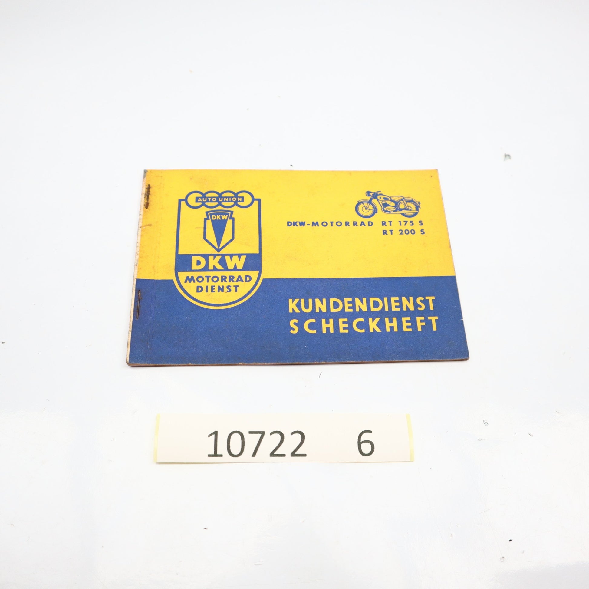 Dkw Rt 175 Kundendienst Scheckheft