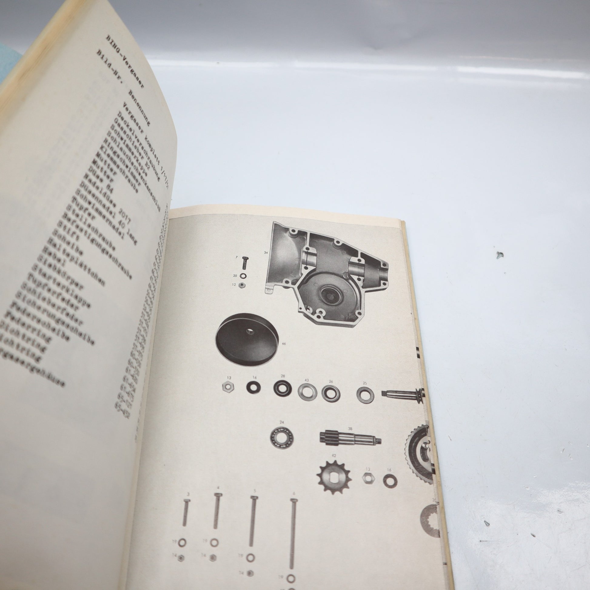 Irus Zugradfräse F 2 Ersatzteilliste und Betriebsanleitung