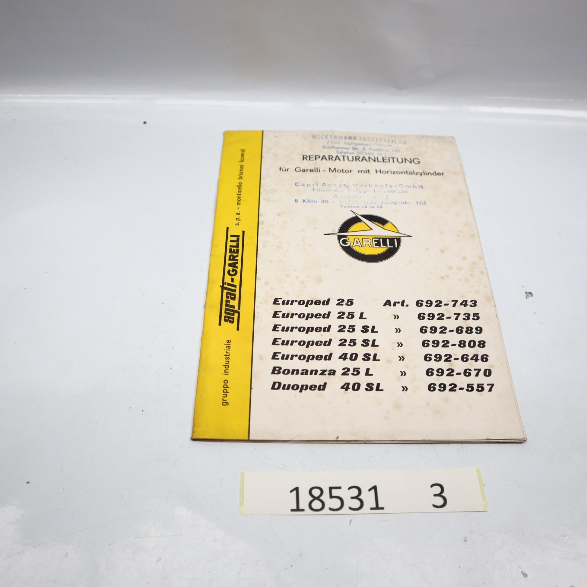 Garelli Europed / Bonanza Reparaturanleitung