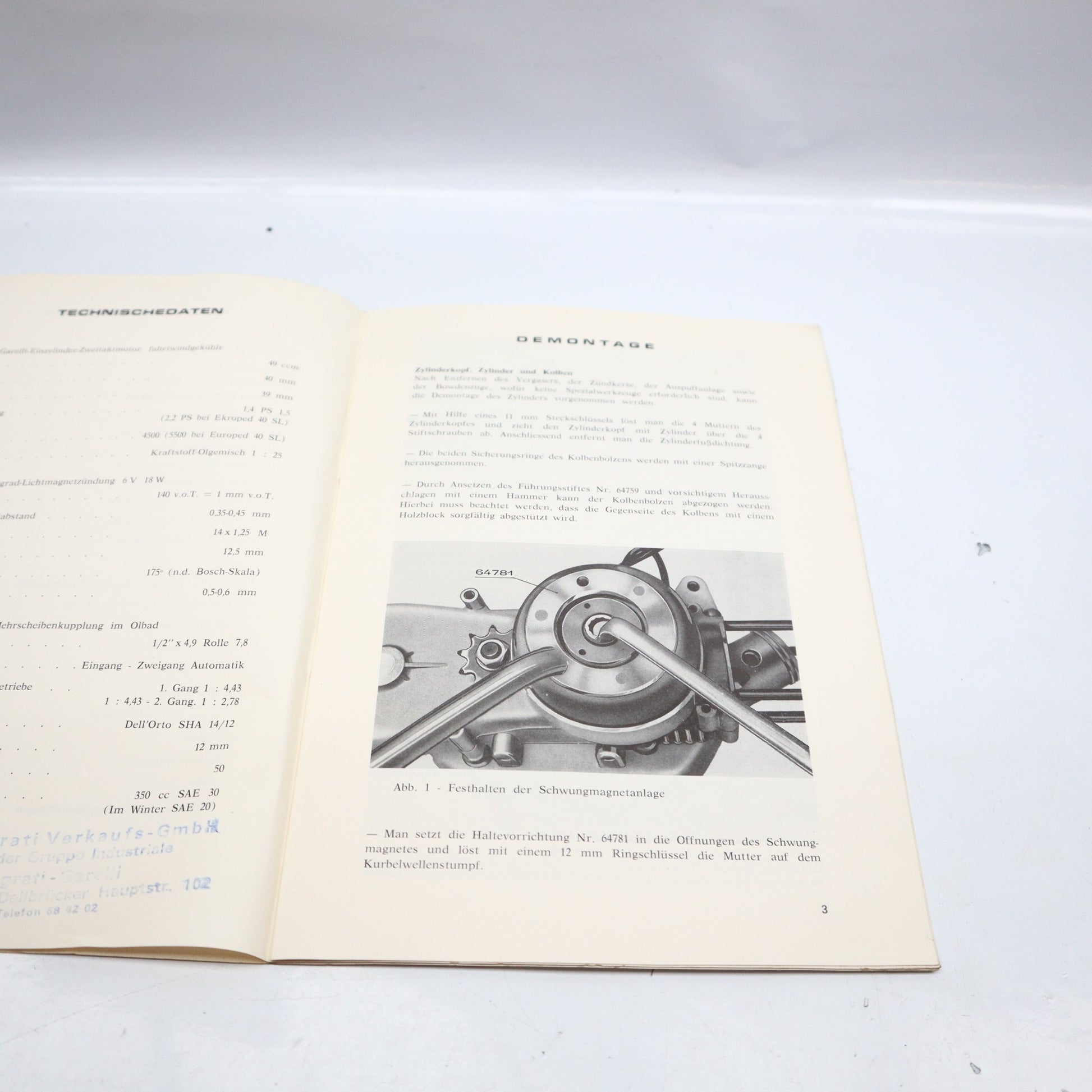 Garelli Europed / Bonanza Reparaturanleitung