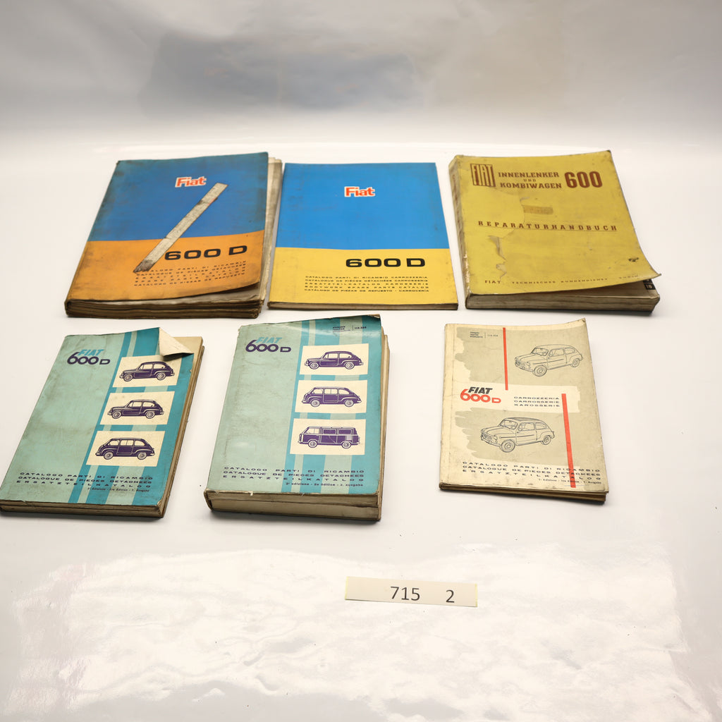 Original Fiat 600 D Ersatzteilkatalog Reparatur Handbuch