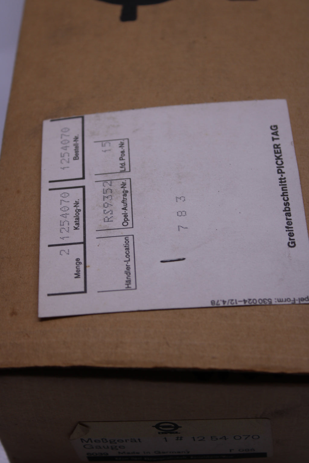 Original Opel Rekord C Tankgeber NOS