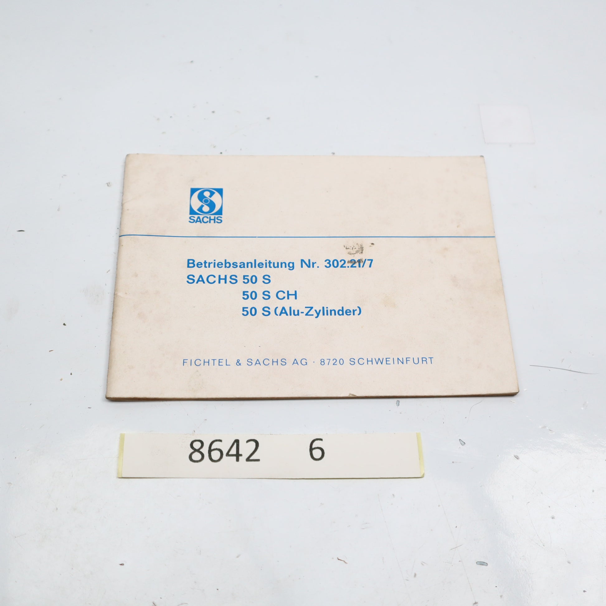 HERCULES K 50 SACHS 50 S MOTOR BETRIEBSANLEITUNG