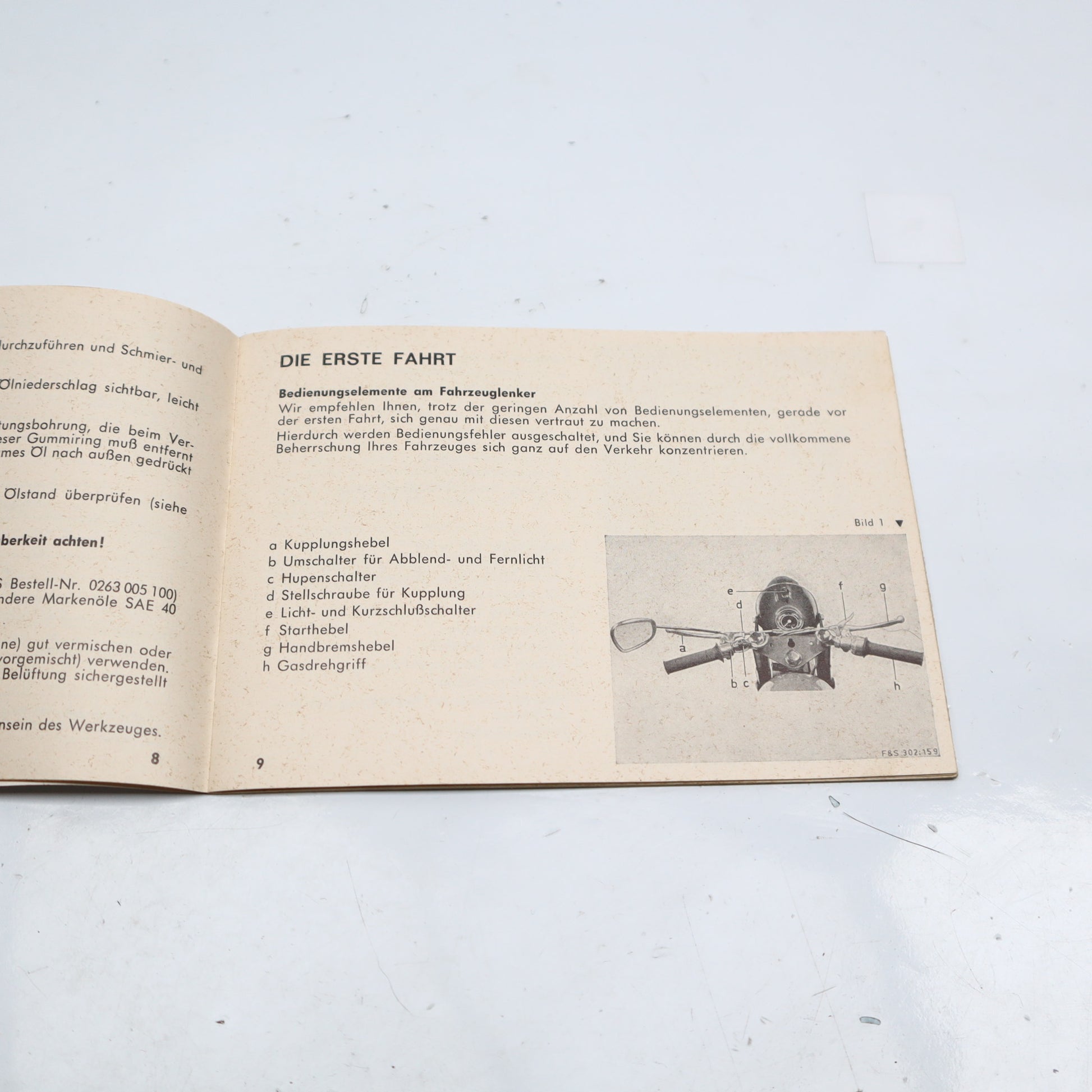 HERCULES K 50 SACHS 50 S MOTOR BETRIEBSANLEITUNG