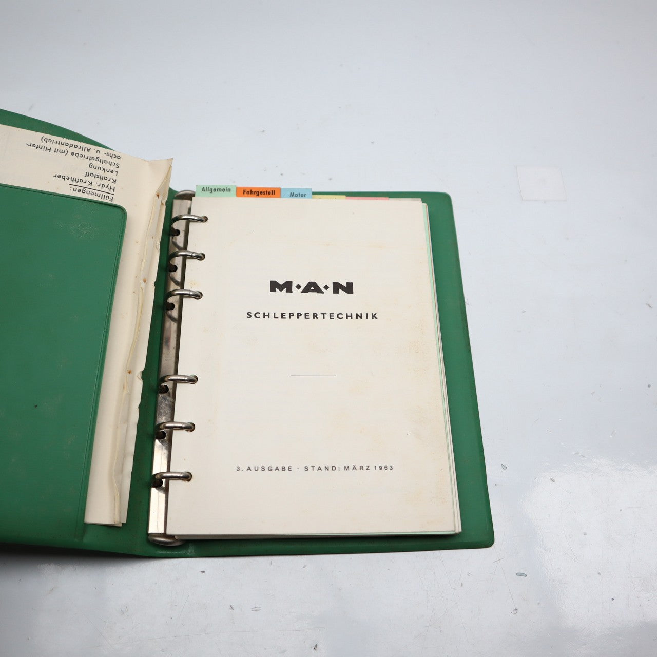 MAN TRAKTOR TECHNISCHE DATEN ORDNER