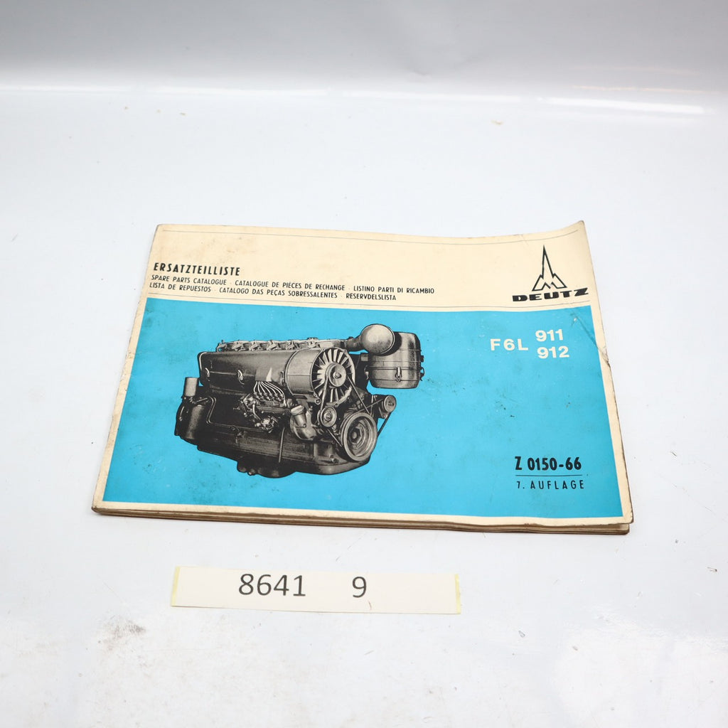 DEUTZ 911 / 912 F6L MOTOR  ERSATZTEILLISTE