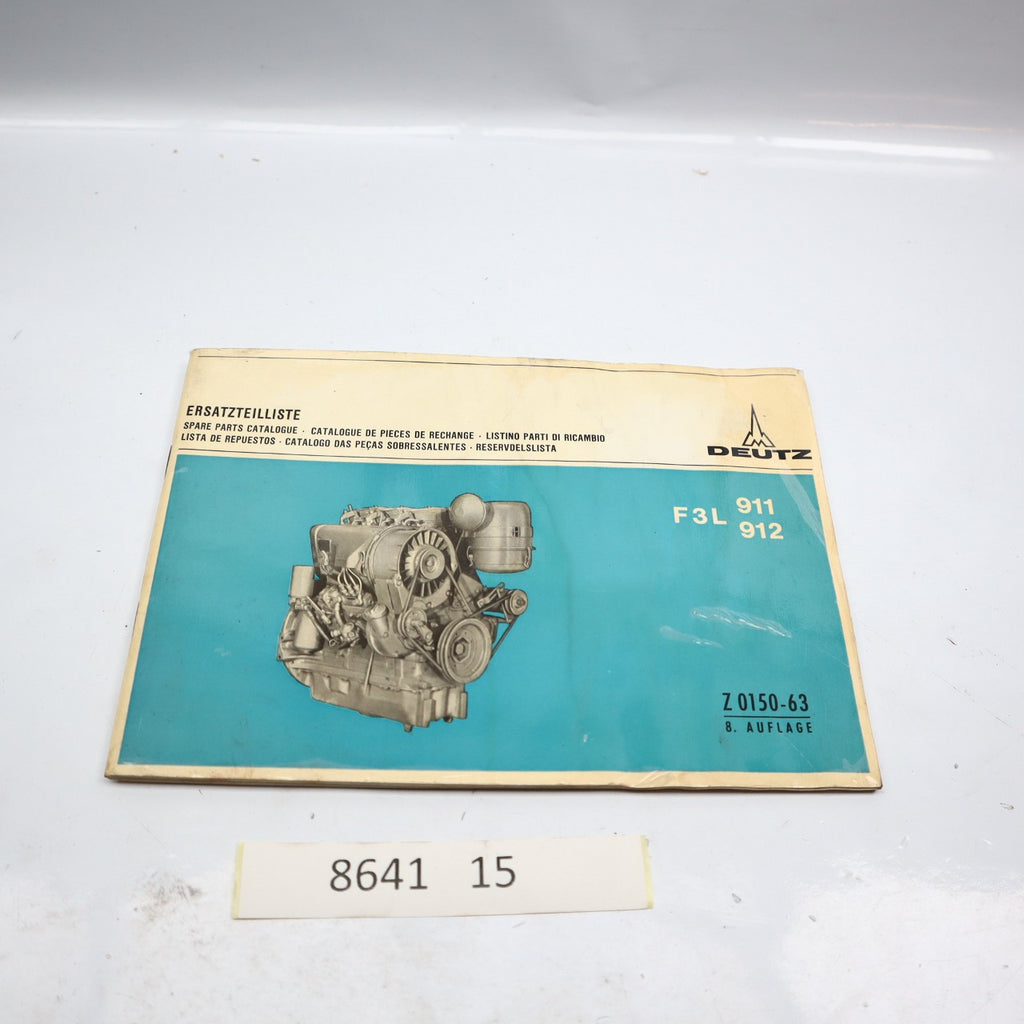 DEUTZ F3L 911 / 912 MOTOR ERSATZTEILLISTE